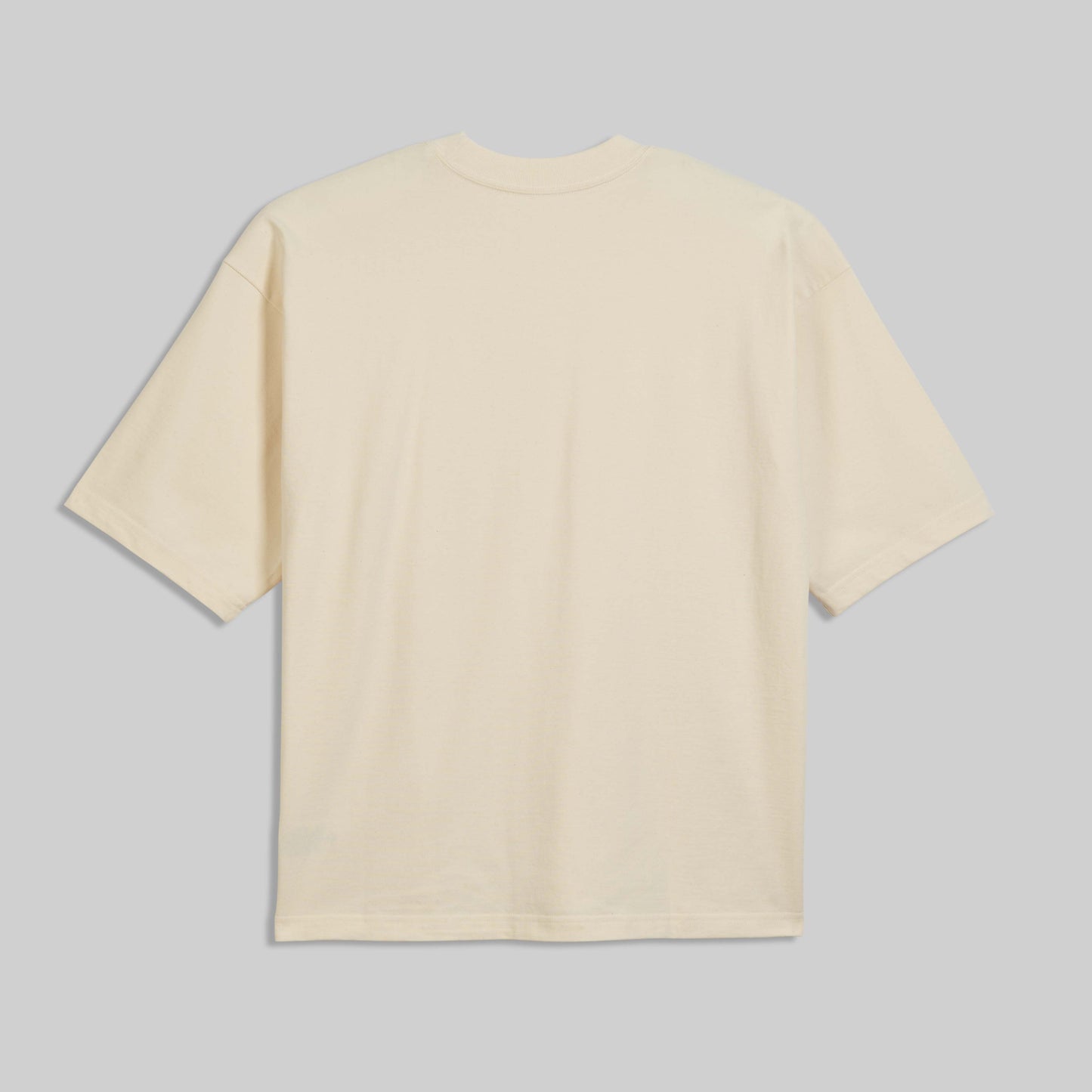 Oversized Boxy Fit Cotton T-Shirt - Natural
