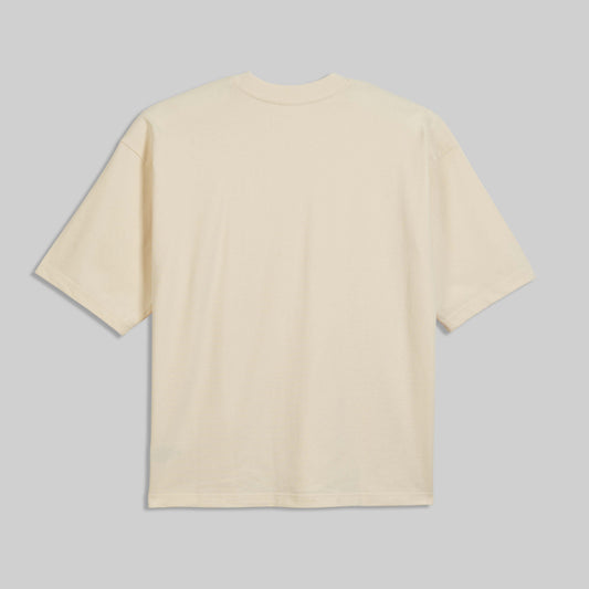 Oversized Boxy Fit Cotton T-Shirt - Natural