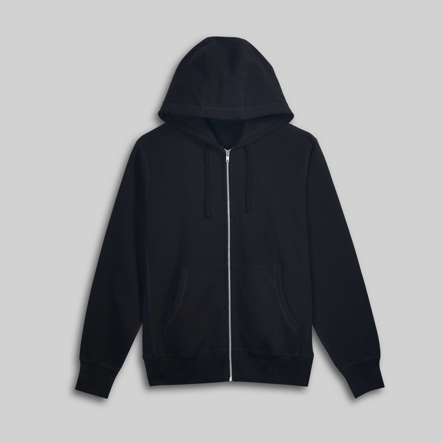 Premium Zip-Up Hooded Sweatshirt - Black