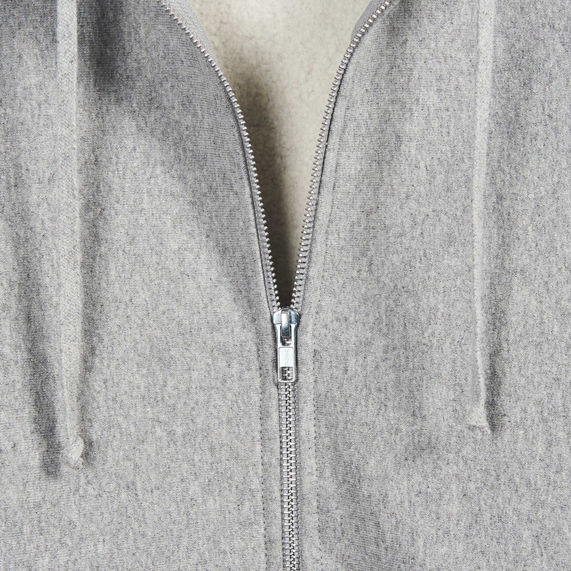Premium Zip-Up Hooded Sweatshirt - Heather Grey