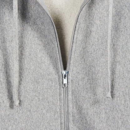 Premium Zip-Up Hooded Sweatshirt - Heather Grey