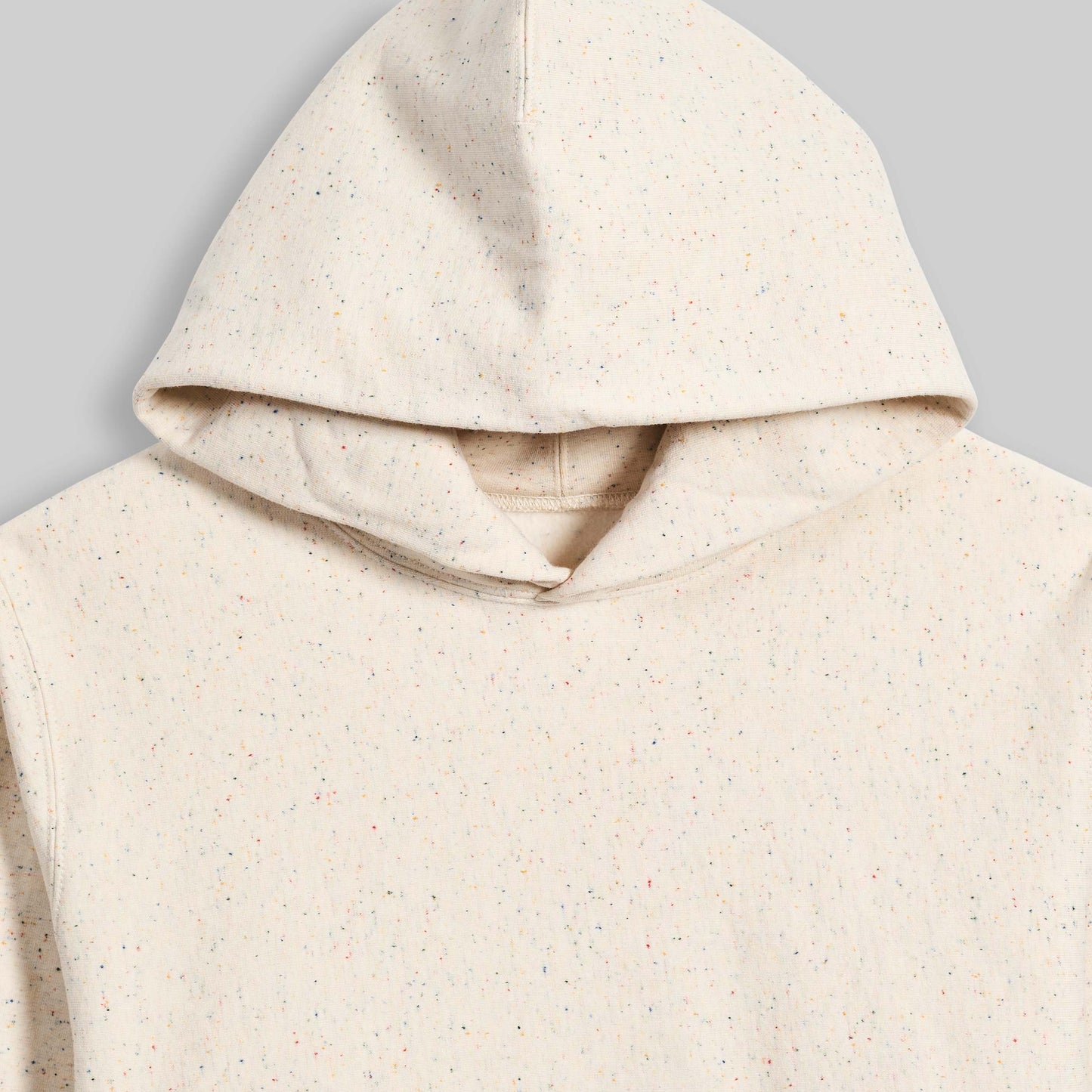 Relaxed Fit Pullover Hooded Sweatshirt - Natural Speckle