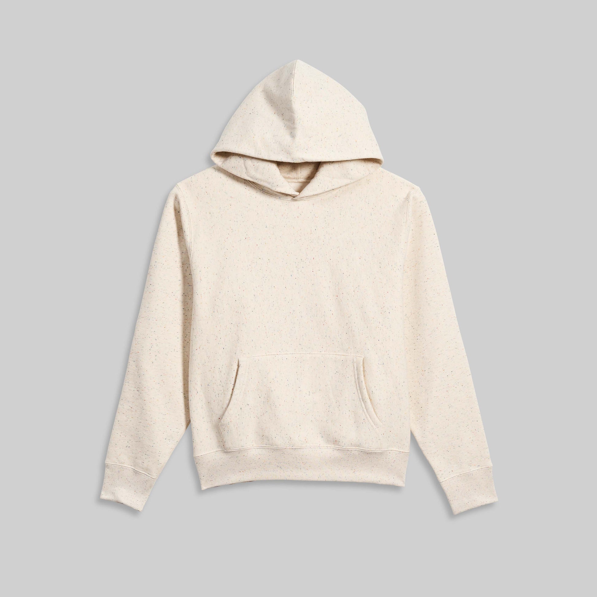 Relaxed Fit Pullover Hooded Sweatshirt - Natural Speckle