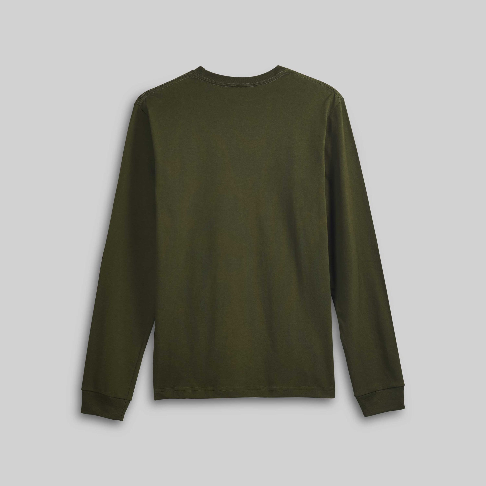 Heavyweight Long Sleeve Cotton T-Shirt - Olive Drab