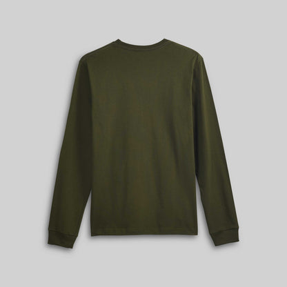 Heavyweight Long Sleeve Cotton T-Shirt - Olive Drab