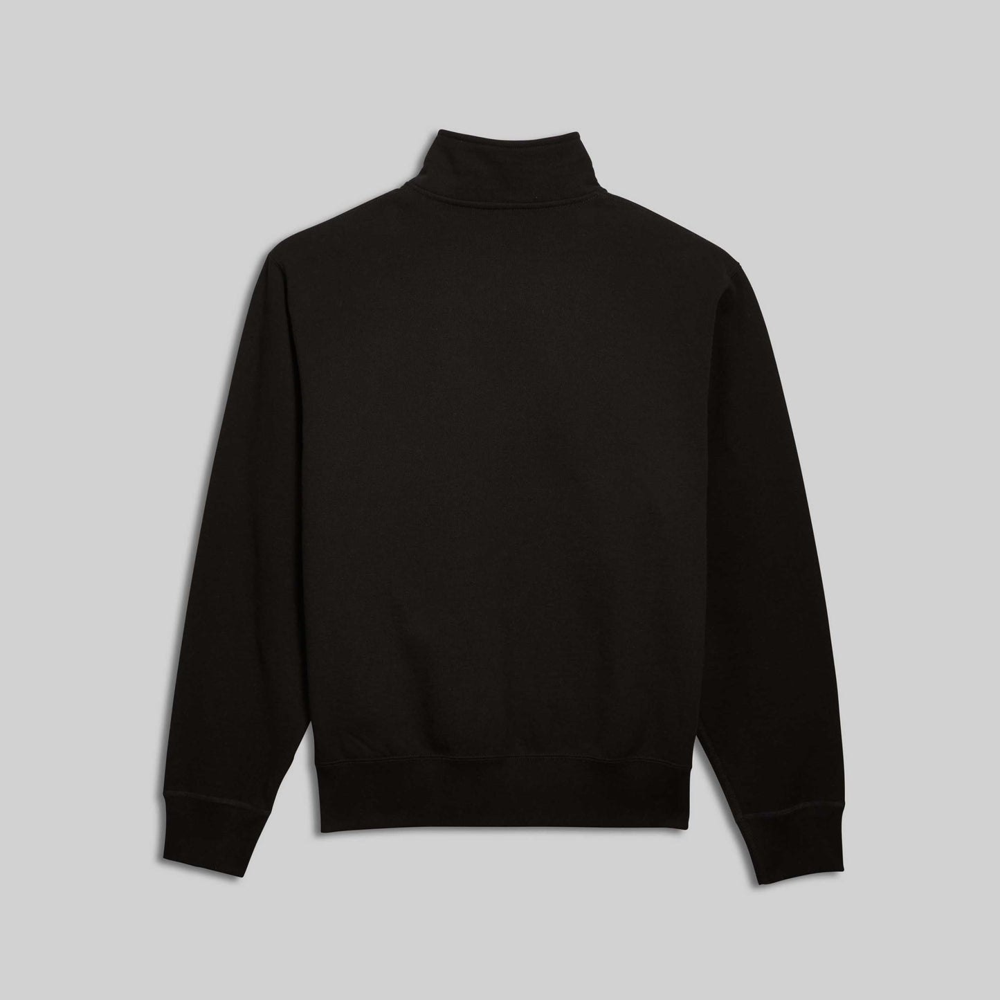 Quarter-Zip Cotton Sweatshirt - Black