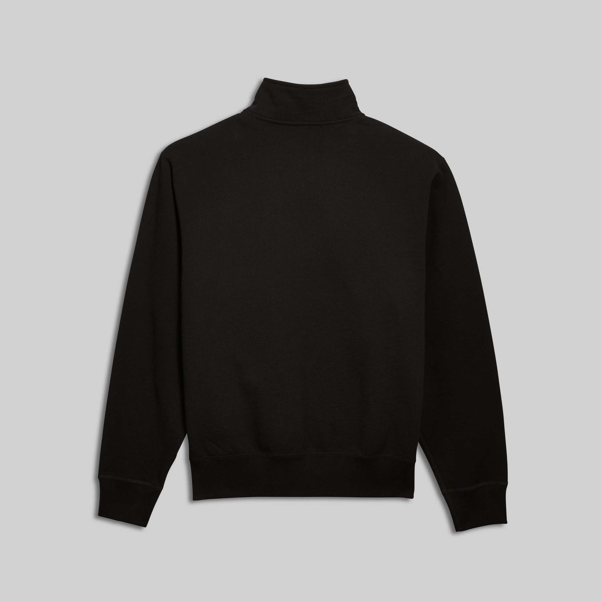 Quarter-Zip Cotton Sweatshirt - Black